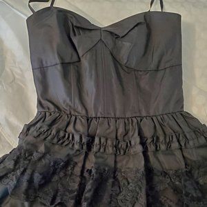 Black Strapless Cocktail Dress